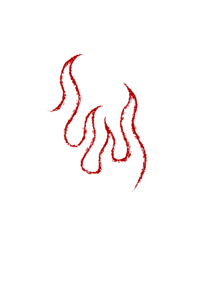 a red fire logo on a black background