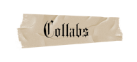 a piece of paper with the word collab on it